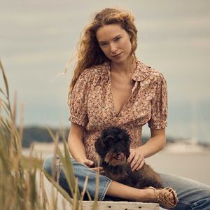 Doen Bergamot Silk Blouse in XXL NWT